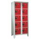 Visitable cloakroom for schools - 2 columns H 207cm
