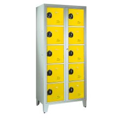 Visitable cloakroom for schools - 2 columns H 207cm