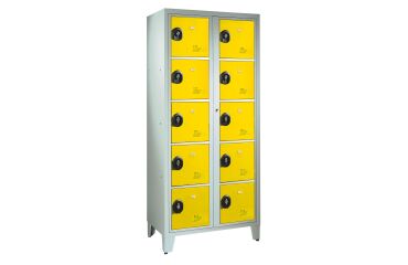 Garderobenständer für Schulen - 2 Spalten H 207cm