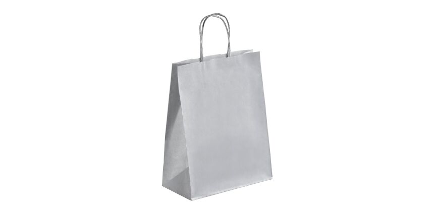 Sacs boutique kraft poignées torsadées 30 x 23 x 12 cm - 50 sacs