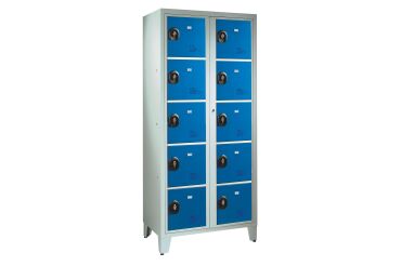 Vestiaire visitable pour collèges - 2 colonnes H 207cm