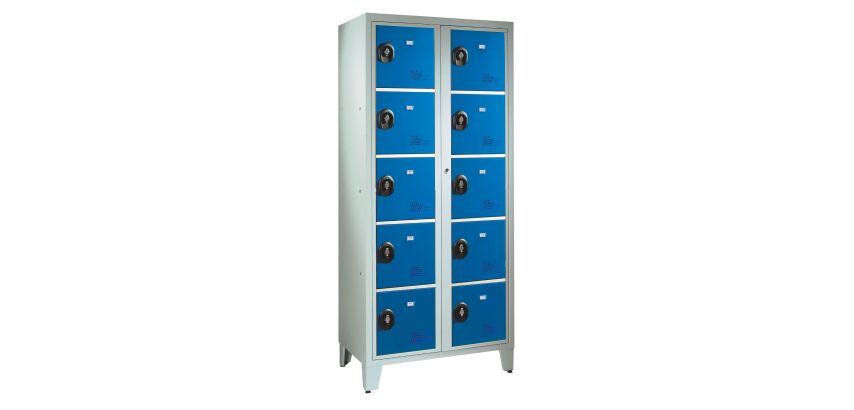 Visitable locker for schools - 2-column monobloc - H 207cm