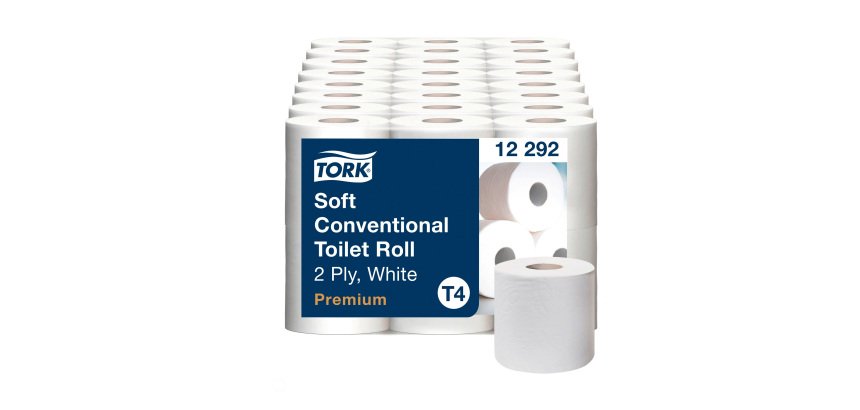 Karton 42 rollen papiertoilet Tork Confort - 153 vellen per rol
