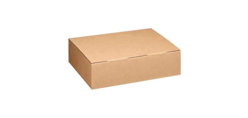 Boîte postale kraft brun simple cannelure H 12 x L 30 x P 43 cm