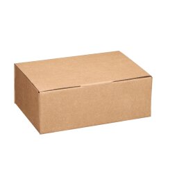Boîte postale kraft brun simple cannelure H 13 x L 22 x P 35 cm