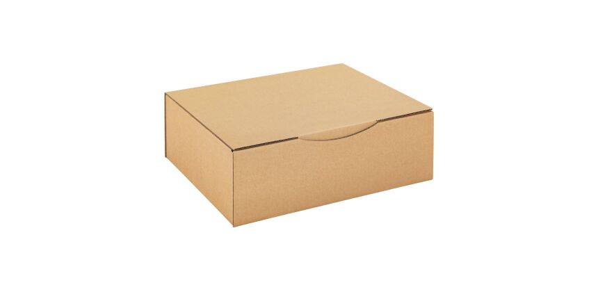 Boîte postale kraft brun simple cannelure H 10 x L 24 x P 30 cm