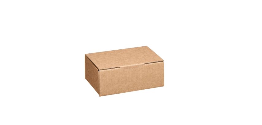 Boîte postale kraft brun simple cannelure H 10 x L 15 x P 25 cm