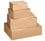 Boîte postale kraft brun simple cannelure H 7,5 x L 14 x P 20 cm