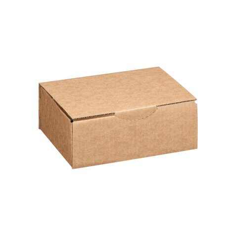 Boîte postale kraft brun simple cannelure H 7,5 x L 14 x P 20 cm