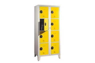 Visitable cloakroom for schools - 2 columns H 207cm