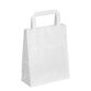 Sac kraft blanc poignées plates qualité 70 g/m2 - 50 sacs
