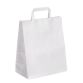 Bolsa kraft blanco asas planas 32 x 26 x 14 cm - Caja de 50