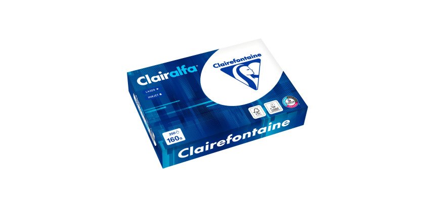 Ramette papier Clairefontaine Clairalfa A4 160 gr - 250 feuilles - blanc