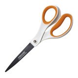 Ciseaux droitiers bouts pointus Fiskars 21 cm bicolores