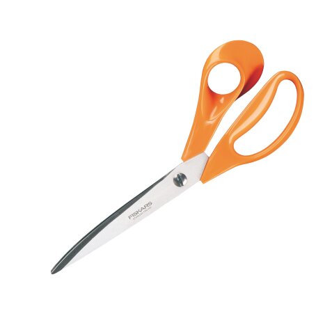 Schere für Rechtshänder scharfe Klingen Fiskars 25 cm orange