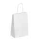 Bolsa kraft blanco asas cordón 21 x 14 x 8 cm - Caja de 50