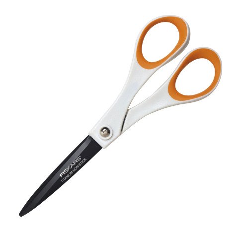 Ciseaux ambidextres bout pointus Fiskars 18 cm bicolores