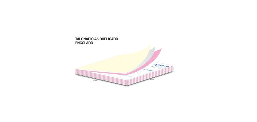 Talonarios A5 duplicados personalizables