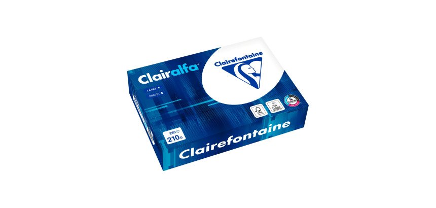 Ramette papier Clairefontaine Clairalfa A4 210 gr - 250 feuilles - blanc