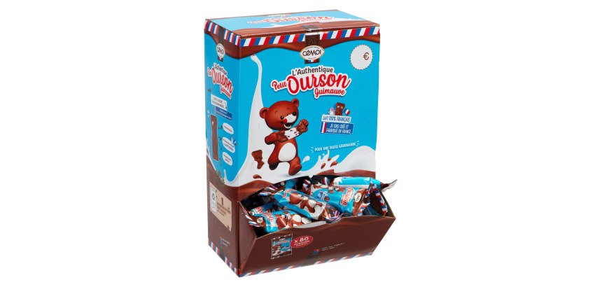Oursons guimauve et chocolat au lait CEMOI - Boîte de 80