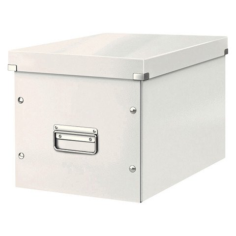 Caja de almacenamiento de cartón Leitz Click & Store Wow Cube Formato L color blanco