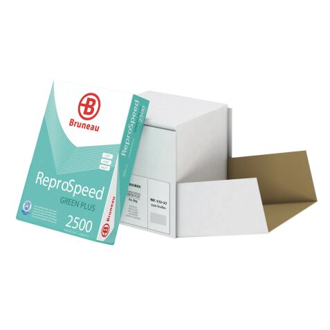 Recyclingpapier A4 weiß 80 g Bruneau Reprospeed Green Plus - Schachtel von 2500 Blatt