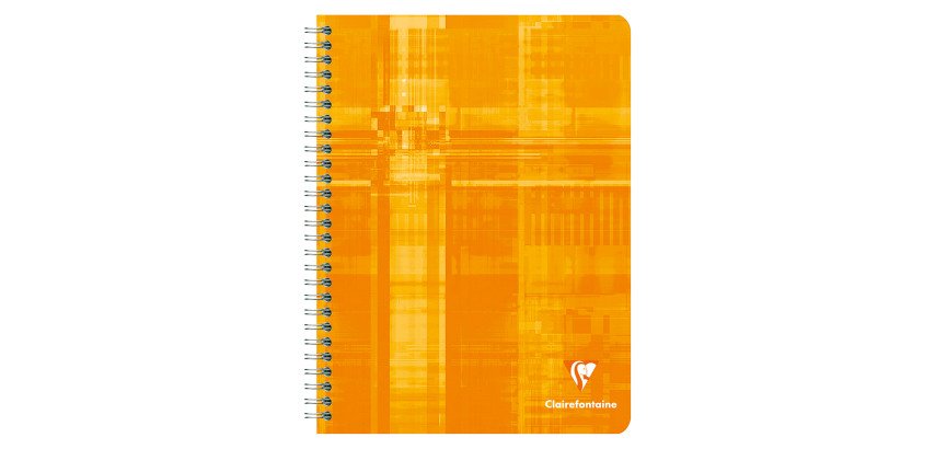 Cahier spirales Clairefontaine Metric - 17 x 22 cm - grands carreaux - 100 pages