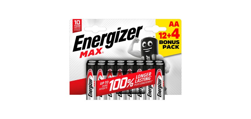 Blister de 12 piles + 4 piles offertes LR06 Energizer Max
