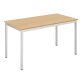 Table de réunion multi-usages eco L120 x P60 plateau hêtre piètement aluminium