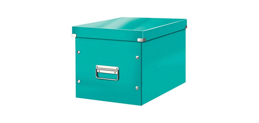 Caja de almacenamiento de cartón Leitz Click & Store Wow Cube Formato L color