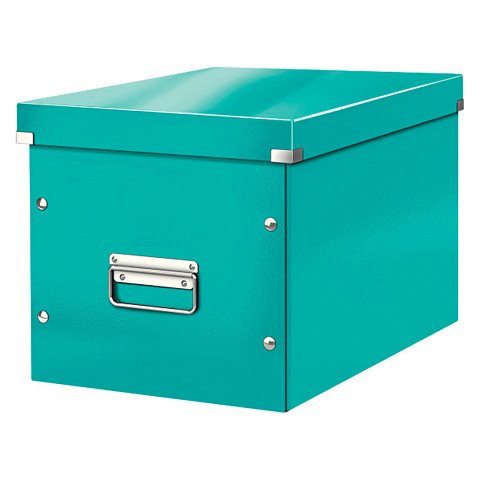 Caja de almacenamiento de cartón Leitz Click & Store Wow Cube Formato L color verde menta