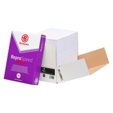 Papier A4 blanc 80 g Bruneau Reprospeed Extra - Boîte de 2500 feuilles.