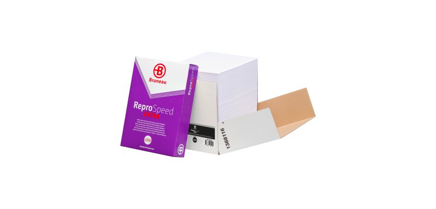 Box of satinized paper Bruneau Reprospeed Extra A4 80 g - 2500 sheets - white