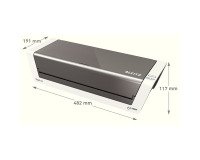 Plastificadora iLAM Touch 2 DIN A3, blanco/plata