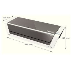 Plastificadora iLAM Touch 2 DIN A3, blanco/plata