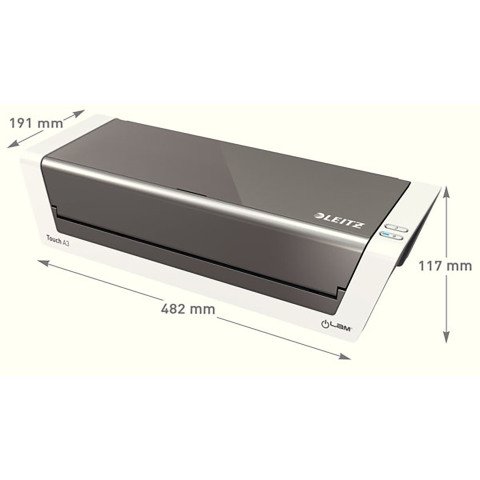 Plastificadora iLAM Touch 2 DIN A3, blanco/plata