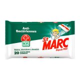 Serpillières nettoyantes et désinfectantes St Marc Anti-bactériennes - Paquet de 20
