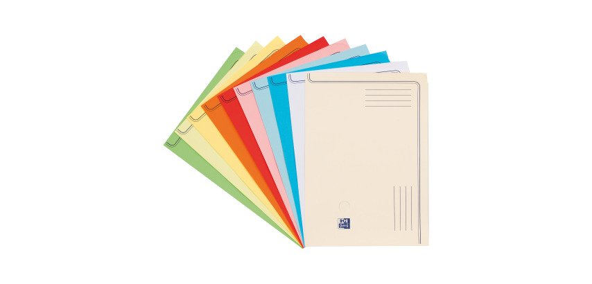 Subcarpeta pre-impresa de esquina roma Oxford A4 de 120 g/m² en colores surtidos (paquete de 50)