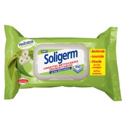 Lingettes nettoyantes désinfectantes Soligerm - Paquet de 100