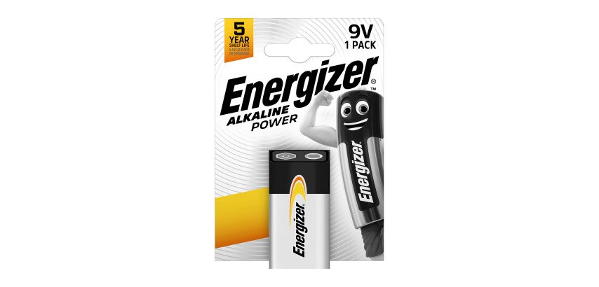 Energizer Power - Pack of 1 Alkaline PP3/LR61 Battery - 9V