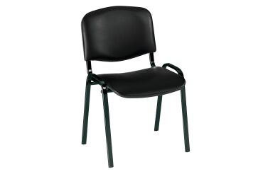 Chair Conférence black vinyl black base