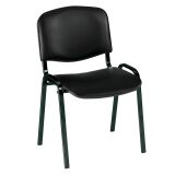 Chaise Conférence vinyle pieds noir