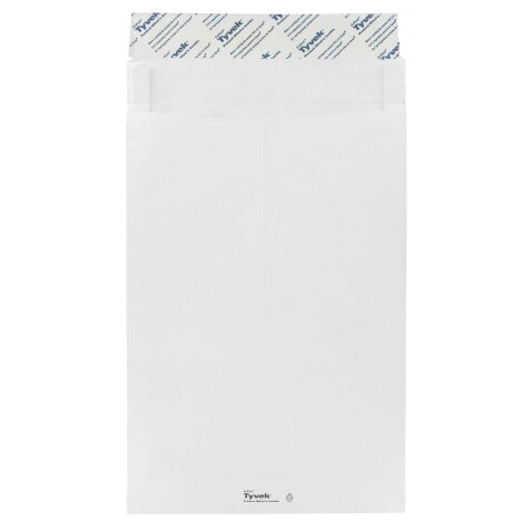 Umschlag mit Balg in weißem Plastik 229 x 324 mm Tyvek 55 g - Pack von 20