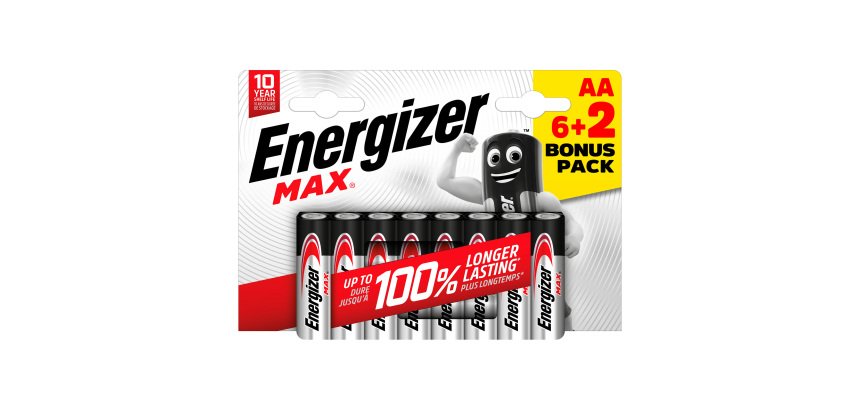 Blister de 6 piles + 2 offertes LR6 Energizer Max