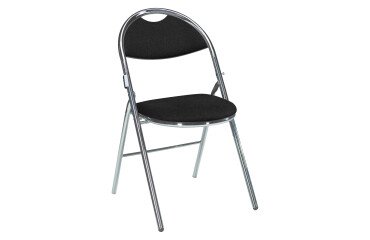 Sillas plega bles Super Confort 2 Pata cromada / negro