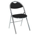 Chaises pliantes tissu non feu allumette piétement chromé