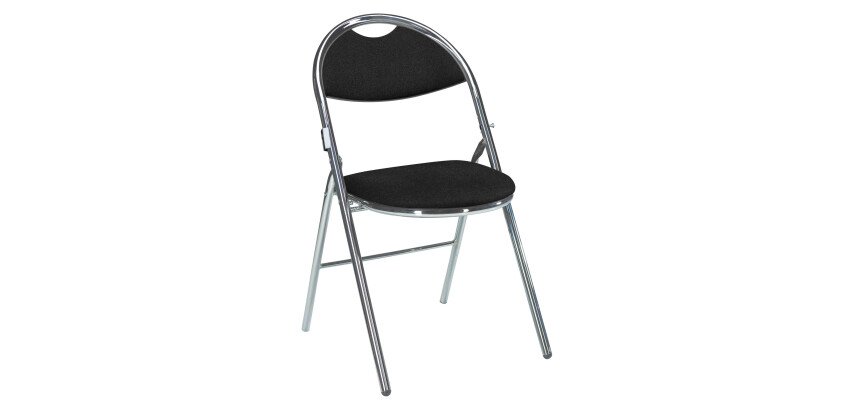 Chaises pliantes tissu non feu allumette piétement chromé
