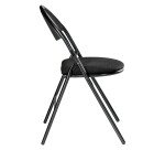 Chaises pliantes tissu piétement noir