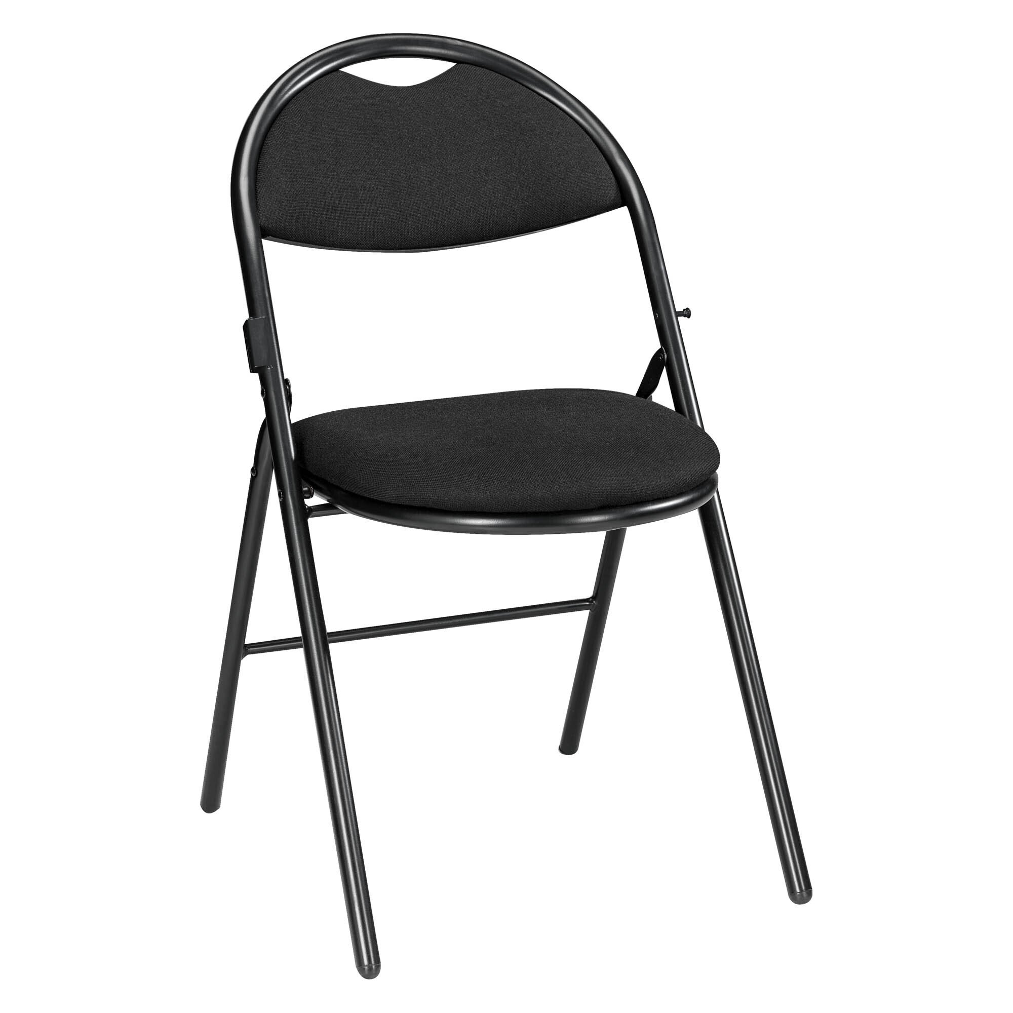 Chaises pliantes SUPER CONFORT - tissu non feu allumette piétement noir