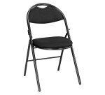 Chaises pliantes tissu piétement noir